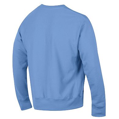 Men's Champion Light Blue Tampa Bay Rays Reverse Weave Chenille Sweatshirt