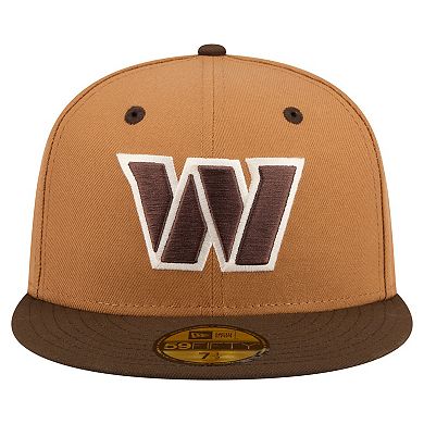 Men's New Era Light Brown/Dark Brown Washington Commanders Two-Tone Walnut 59FIFTY Fitted Hat