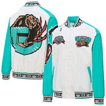 Men's Mitchell & Ness White Vancouver Grizzlies 1995 Full-Snap Warm Up Jacket