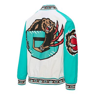 Men's Mitchell & Ness White Vancouver Grizzlies 1995 Full-Snap Warm Up Jacket