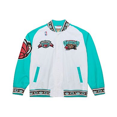 Men's Mitchell & Ness White Vancouver Grizzlies 1995 Full-Snap Warm Up Jacket