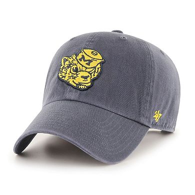 Men's '47 Navy Michigan Wolverines College Vault Clean Up Adjustable Hat