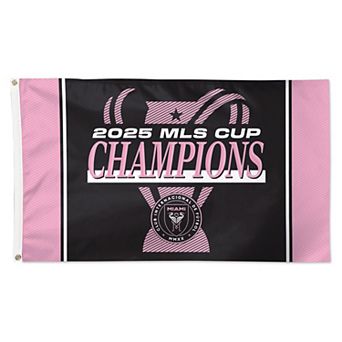 WinCraft Inter Miami CF 2025 MLS Cup Champions Locker Room 3' x 5' Single-Sided Deluxe Flag