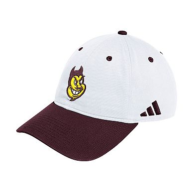 Unisex adidas White/Maroon Arizona State Sun Devils Seasonal Baseball Slouch Adjustable Hat