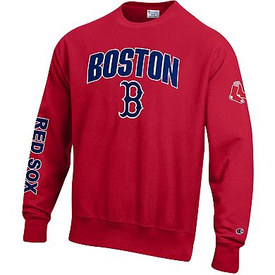 Men's Champion Scarlet Boston Red Sox Reverse Weave Chenille Sweatshirt