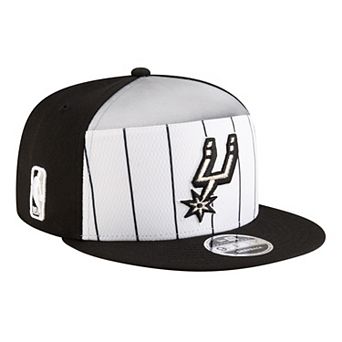 Youth New Era White/Black San Antonio Spurs 2025 NBA Tip Off Split Panel 9FIFTY Snapback Hat