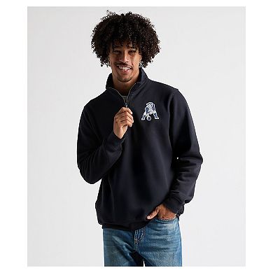 Men's Charles River x New England Patriots Navy Crosswind Quarter-Zip Pullover