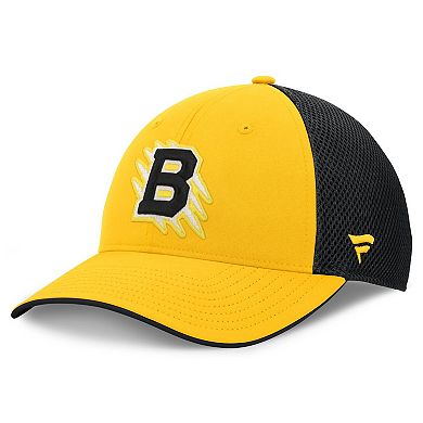 Men's Fanatics Gold/Black Boston Bruins 2026 NHL Stadium Series Authentic Pro Adjustable Trucker Hat