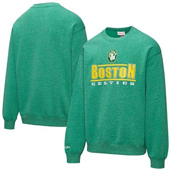 Men's Mitchell & Ness Green Boston Celtics Throw It Back Fleece Sweatshirt