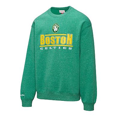 Men's Mitchell & Ness Green Boston Celtics Throw It Back Fleece Sweatshirt