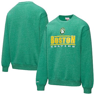 Men's Mitchell & Ness Green Boston Celtics Throw It Back Fleece Sweatshirt