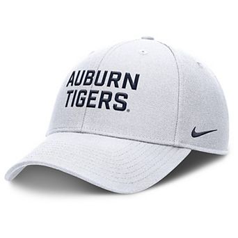 Men's Nike White Auburn Tigers 2025 Sideline Rise Practice Adjustable Hat