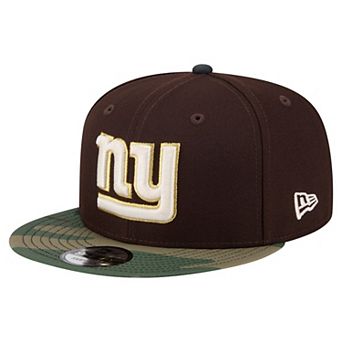 Men's New Era Dark Brown New York Giants Burnt Wood Camo 9FIFTY Snapback Hat