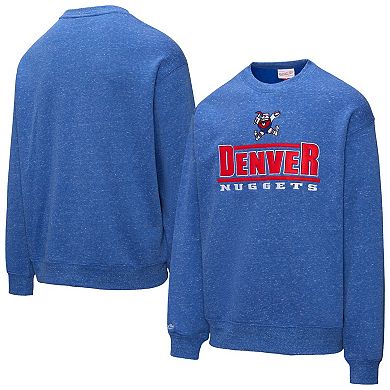 Men's Mitchell & Ness Royal Denver Nuggets Throw It Back Fleece Sweatshirt