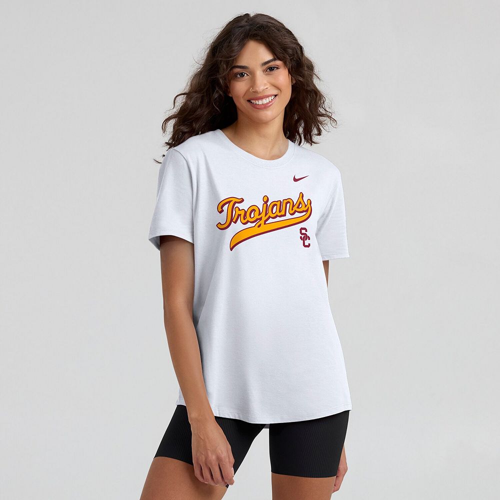 Women's Nike White USC Trojans Local Script T-Shirt