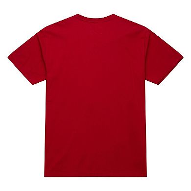 Men's Mitchell & Ness Red Houston Rockets Hardwood Classics Throw It Back Premium T-Shirt