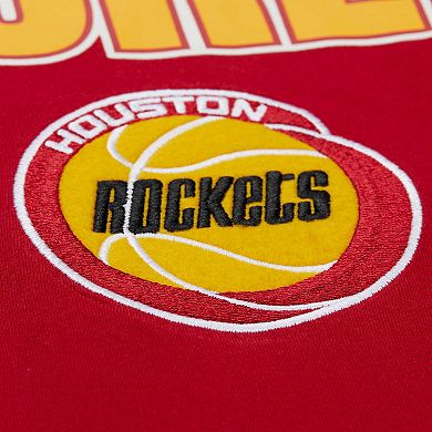 Men's Mitchell & Ness Red Houston Rockets Hardwood Classics Throw It Back Premium T-Shirt