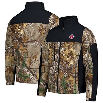 Men's Dunbrooke Camo Chicago Cubs Hunter Softshell Realtree Full-Zip Jacket