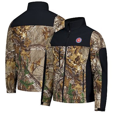 Men's Dunbrooke Camo Chicago Cubs Hunter Softshell Realtree Full-Zip Jacket