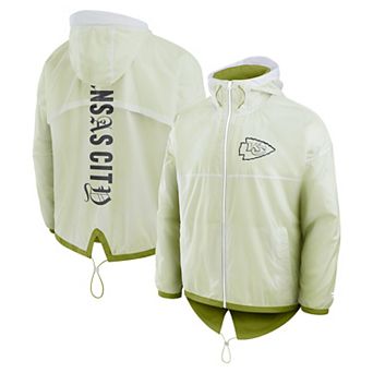 Men's Fanatics White Kansas City Chiefs Type Play Down Full-Zip Jacket