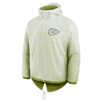 Men's Fanatics White Kansas City Chiefs Type Play Down Full-Zip Jacket