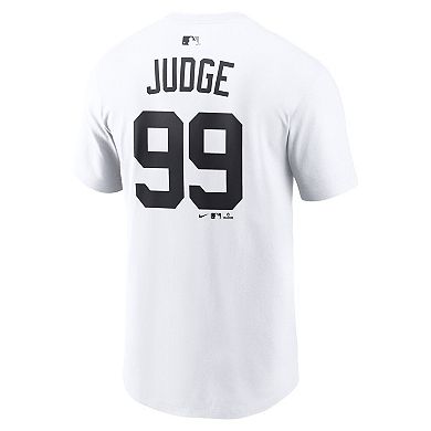 Men's Nike Aaron Judge White New York Yankees Name & Number T-Shirt