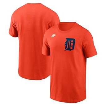 Men's Nike Orange Detroit Tigers Cooperstown Wordmark T-Shirt