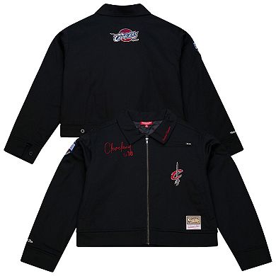 Women's Mitchell & Ness Black Cleveland Cavaliers Full-Zip Mechanic Jacket