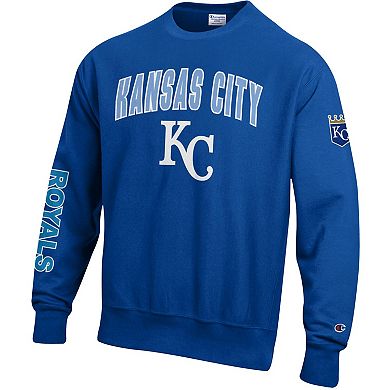 Men's Champion Royal Kansas City Royals Reverse Weave Chenille Sweatshirt