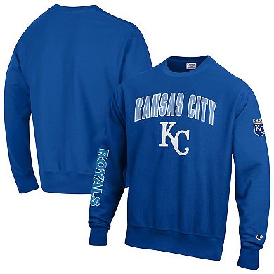 Men's Champion Royal Kansas City Royals Reverse Weave Chenille Sweatshirt