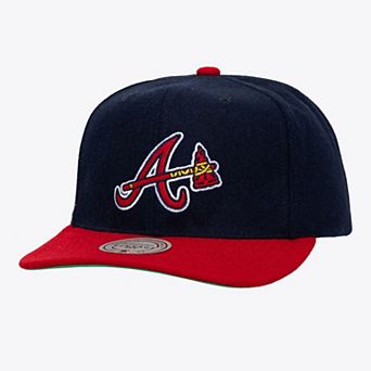 Men's Navy Atlanta Braves Vintage Fit Melton Wool Adjustable Hat