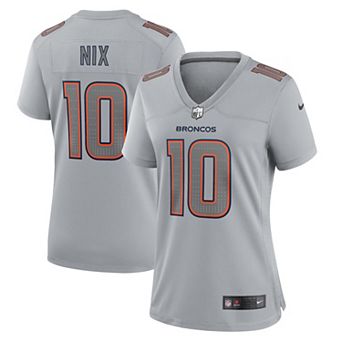 Women's Nike Bo Nix Gray Denver Broncos Fashion Atmosphere Fashion Game Jersey