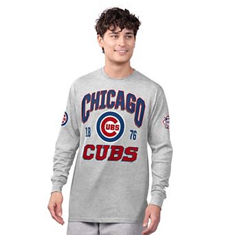 Men's Starter Heather Gray/Royal Chicago Cubs Two-Pack Long Sleeve & Short Sleeve T-Shirt Set