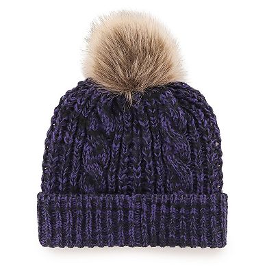 Men's '47 Purple LSU Tigers Meeko Cuffed Knit Hat with Pom