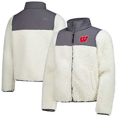 Youth Garb Charcoal Wisconsin Badgers Teddy Sherpa Jacket