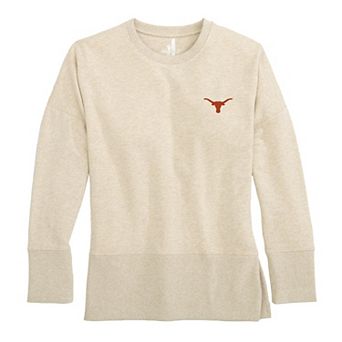 Women's johnnie-O Oatmeal Texas Longhorns Brittany Tri-Blend Sweatshirt