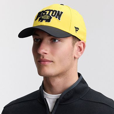 Men's Fanatics Gold/Black Boston Bruins 2026 NHL Stadium Series Authentic Pro Quick Release Adjustable Hat