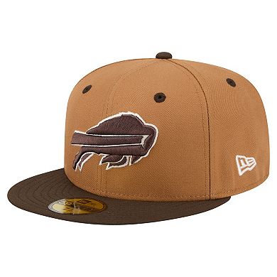 Men's New Era Light Brown/Dark Brown Buffalo Bills Two-Tone Walnut 59FIFTY Fitted Hat