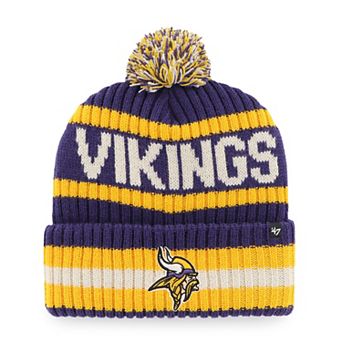 Men's '47 Purple Minnesota Vikings Bering Cuffed Knit Hat with Pom