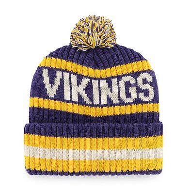 Men's '47 Purple Minnesota Vikings Bering Cuffed Knit Hat with Pom