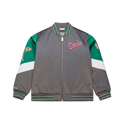Men's Mitchell & Ness Gray Milwaukee Bucks Throw It Back