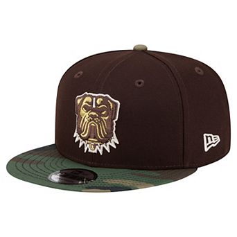 Men's New Era Dark Brown Cleveland Browns Burnt Wood Camo 9FIFTY Snapback Hat