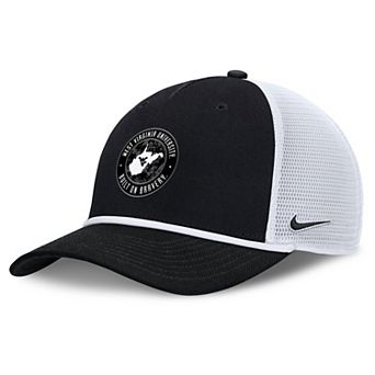 Men's Nike Black/White West Virginia Mountaineers Built on Bravery Rise Trucker Adjustable Hat