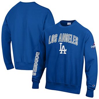 Men's Champion Royal Los Angeles Dodgers Reverse Weave Chenille Sweatshirt