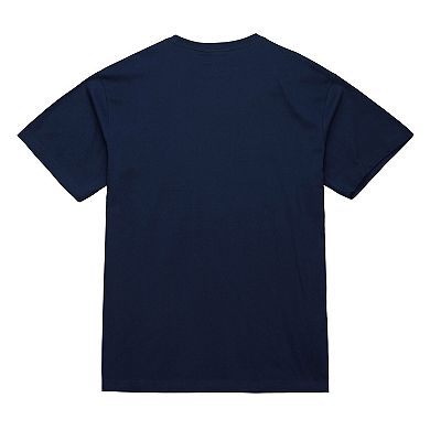 Men's Mitchell & Ness Navy Dallas Mavericks Hardwood Classics Throw It Back Premium T-Shirt