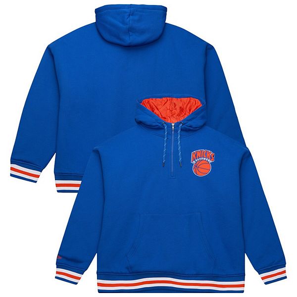 Men's Mitchell & Ness Blue New York Knicks Throw It Back Quilted