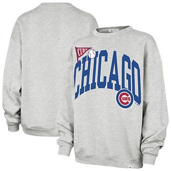 Women's '47 Gray Chicago Cubs Arched Icon Oversized Sweatshirt