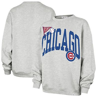 Women's '47 Gray Chicago Cubs Arched Icon Oversized Sweatshirt