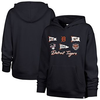 Women's '47 Navy Detroit Tigers Bow & Banners Naomi Hoodie