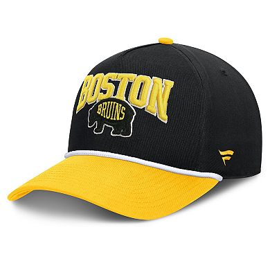 Men's Fanatics Black Boston Bruins 2026 NHL Stadium Series Authentic Pro A-Frame Adjustable Hat